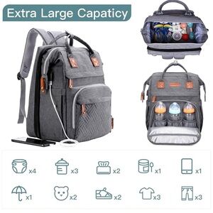 Diaper Bag Backpack with Changing Station, Extra Large Diaper Bag, Multifunction